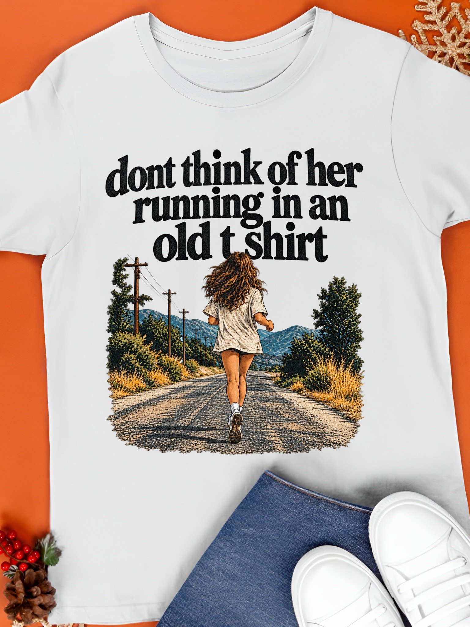 Don’t Think of Her Running in an Old T-Shirt Tee product image (1)