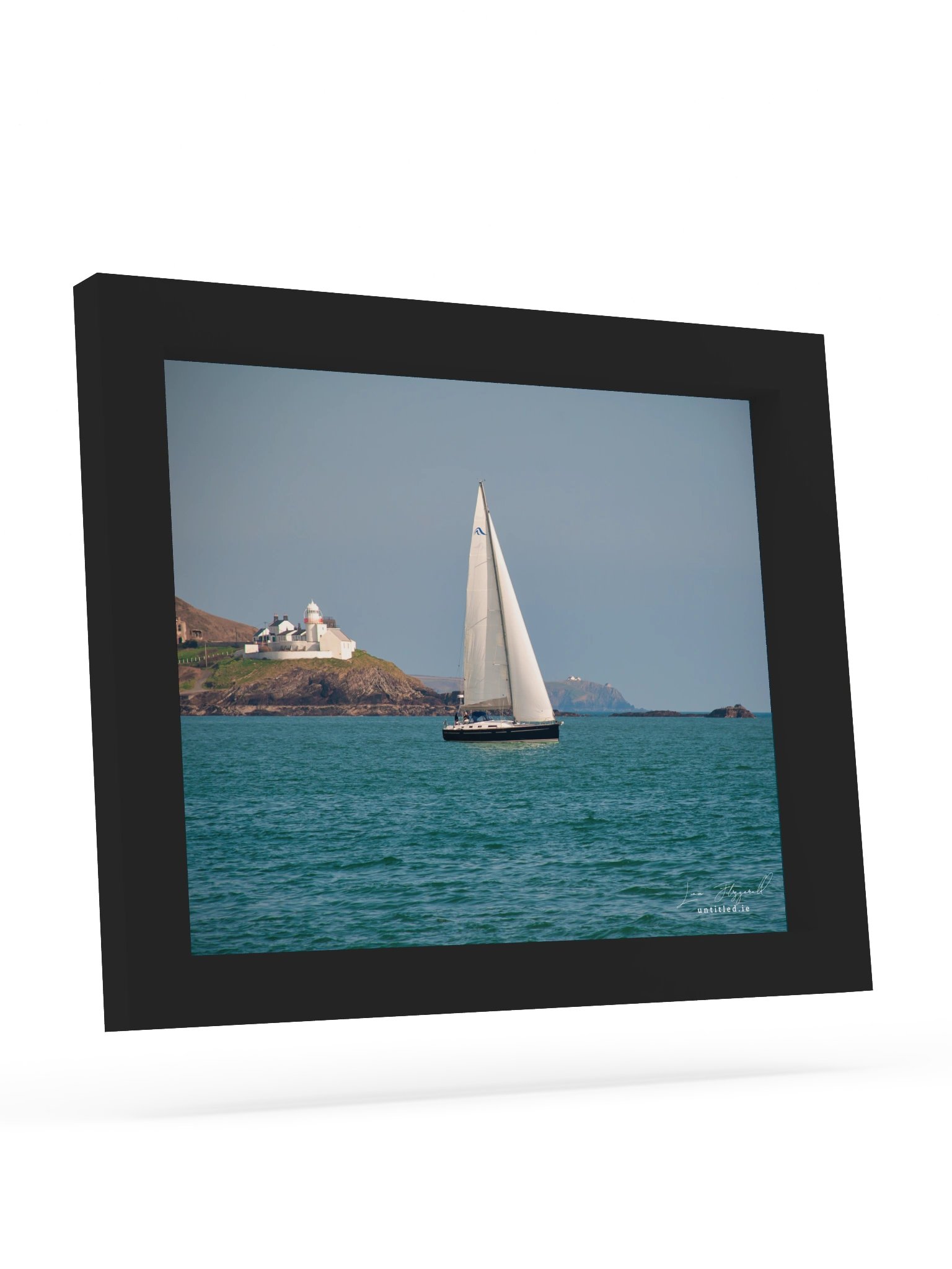 Roches Point Lighthouse Sailing Framed Photo Print product image (4)