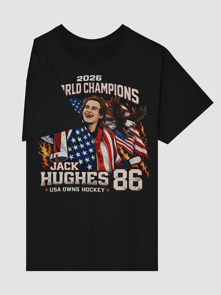 Jack Hughes Team USA Hockey Shirt | The Golden Goal & Toothless Grin product image (1)