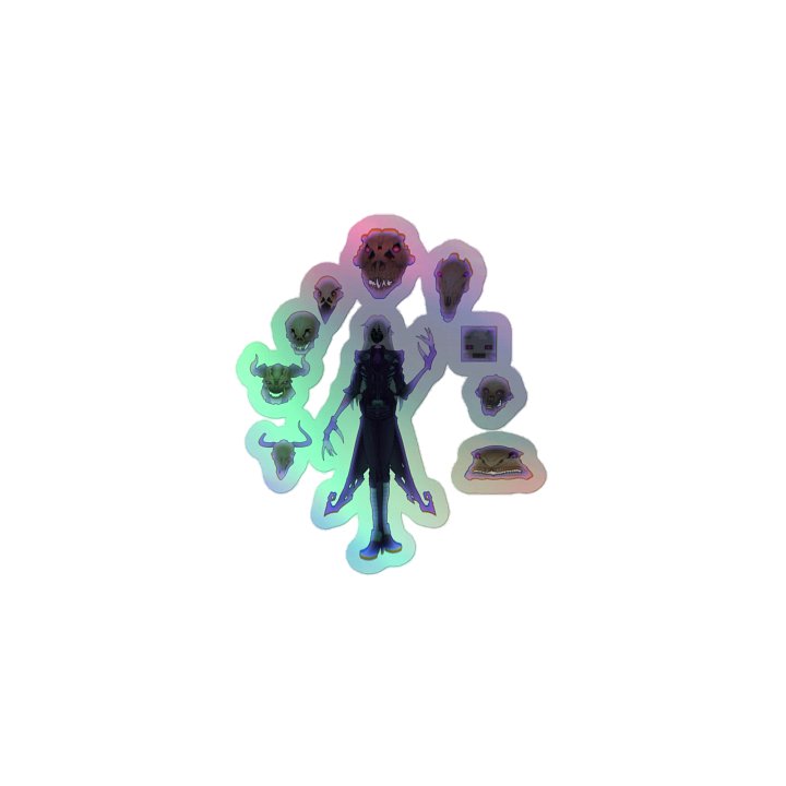 Holographic Meat Puppet + Skull Swarm Sticker product image (1)