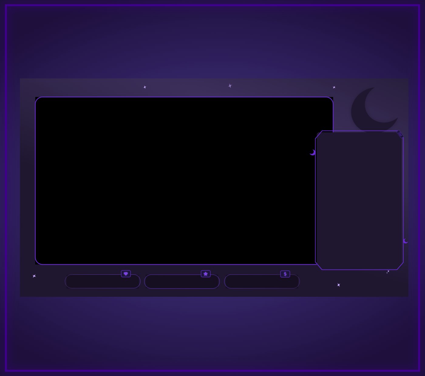 GOTHIC VTUBER STREAM OVERLAY ANIMATED - VTUBER PACK ANIMATED - GOTHIC CELESTIAL STREAM OVERLAY ANIMATED product image (4)