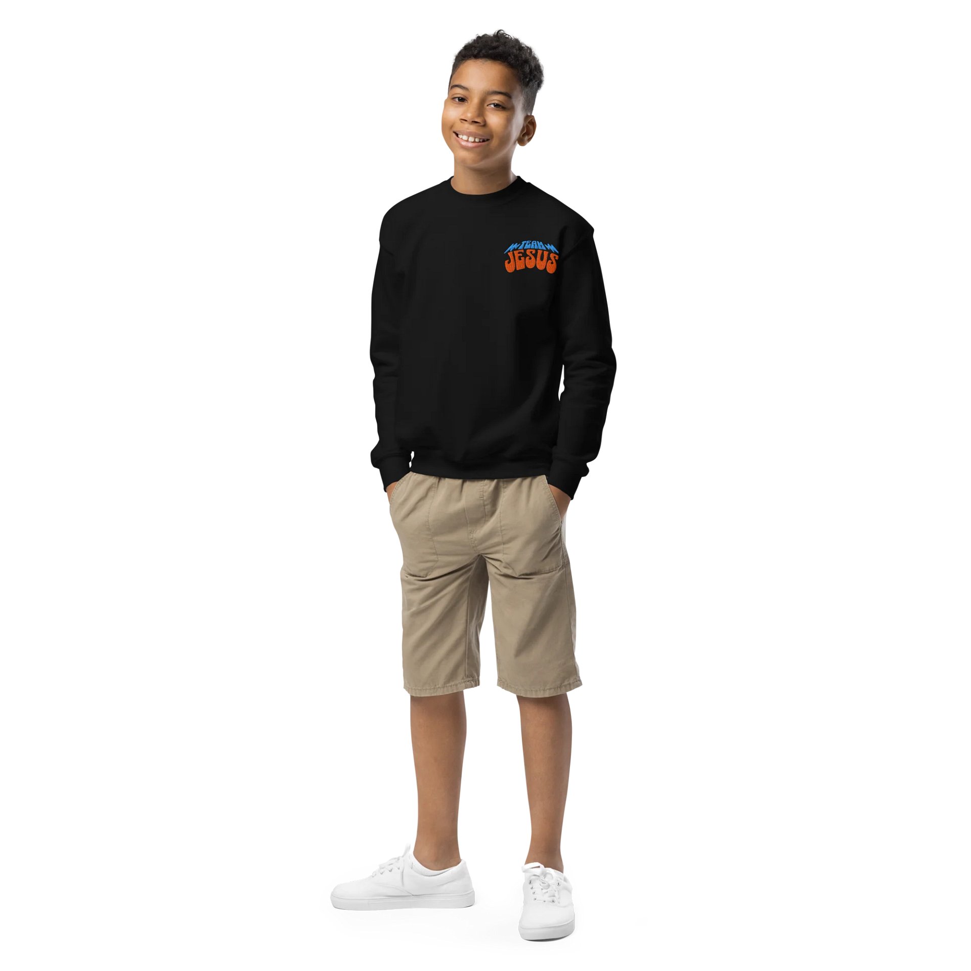 Embroidered Electric Faith Youth Sweatshirt product image (3)