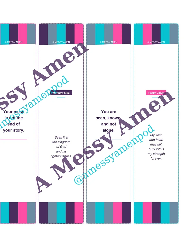 The Striped Set — A Messy Amen Printable Bookmarks product image (2)