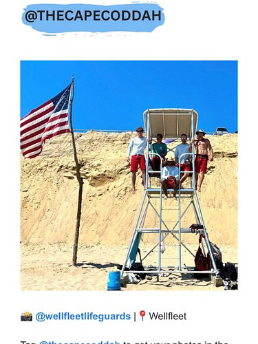 Shoutout to the @wellfleetlifeguards out there doing the work!