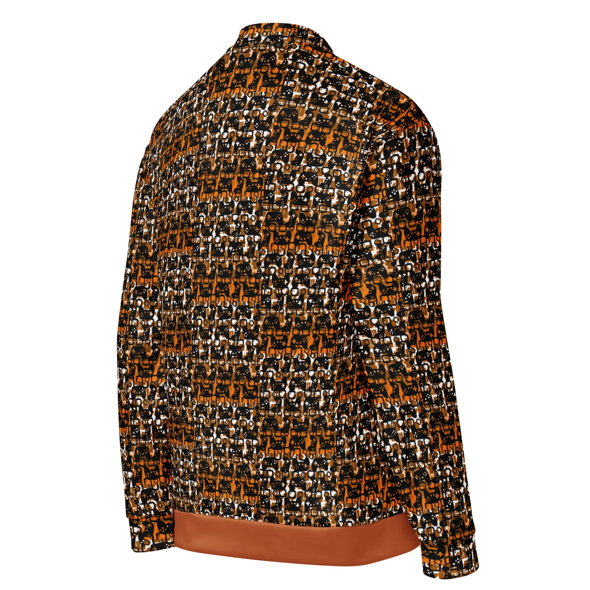 Story Lover Unisex Bomber Jacket (Orange and Black) product image (4)