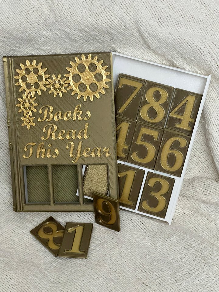 Imaginarium Steampunk Book Counter with Gears and Interchangeable Number Tiles product image (1)