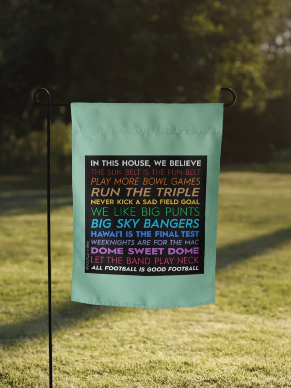 IN THIS HOUSE Version 1.5 - 12" x 17" Double Sided Garden Flag product image (1)
