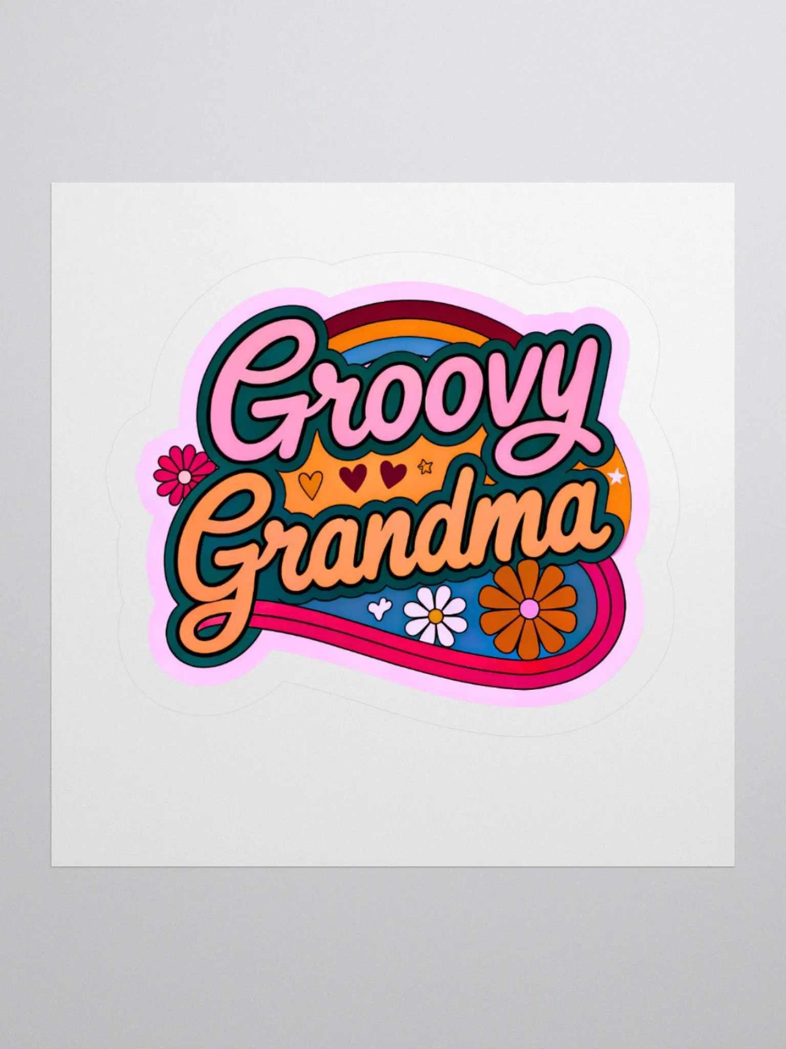 Groovy Grandma Retro Kiss Cut Sticker product image (3)