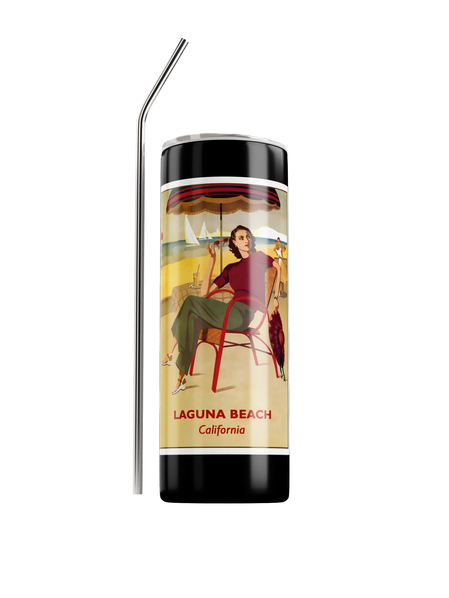 Laguna Beach Retro Travel Tumbler product image (2)