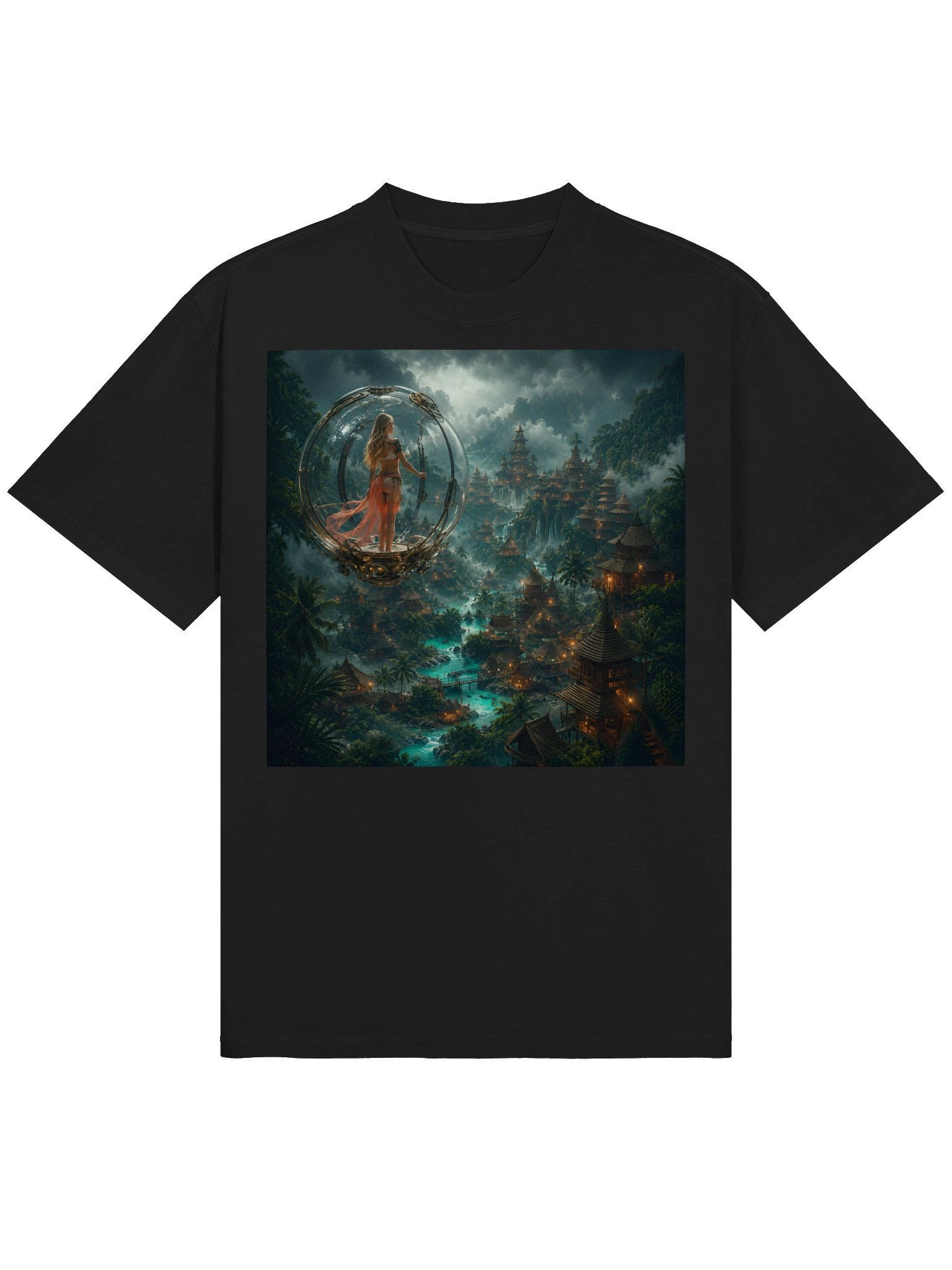 Unisex Thai Fantasy T-Shirt – She Dreamed the Other Way | Mystical Thailand Graphic Tee product image (2)