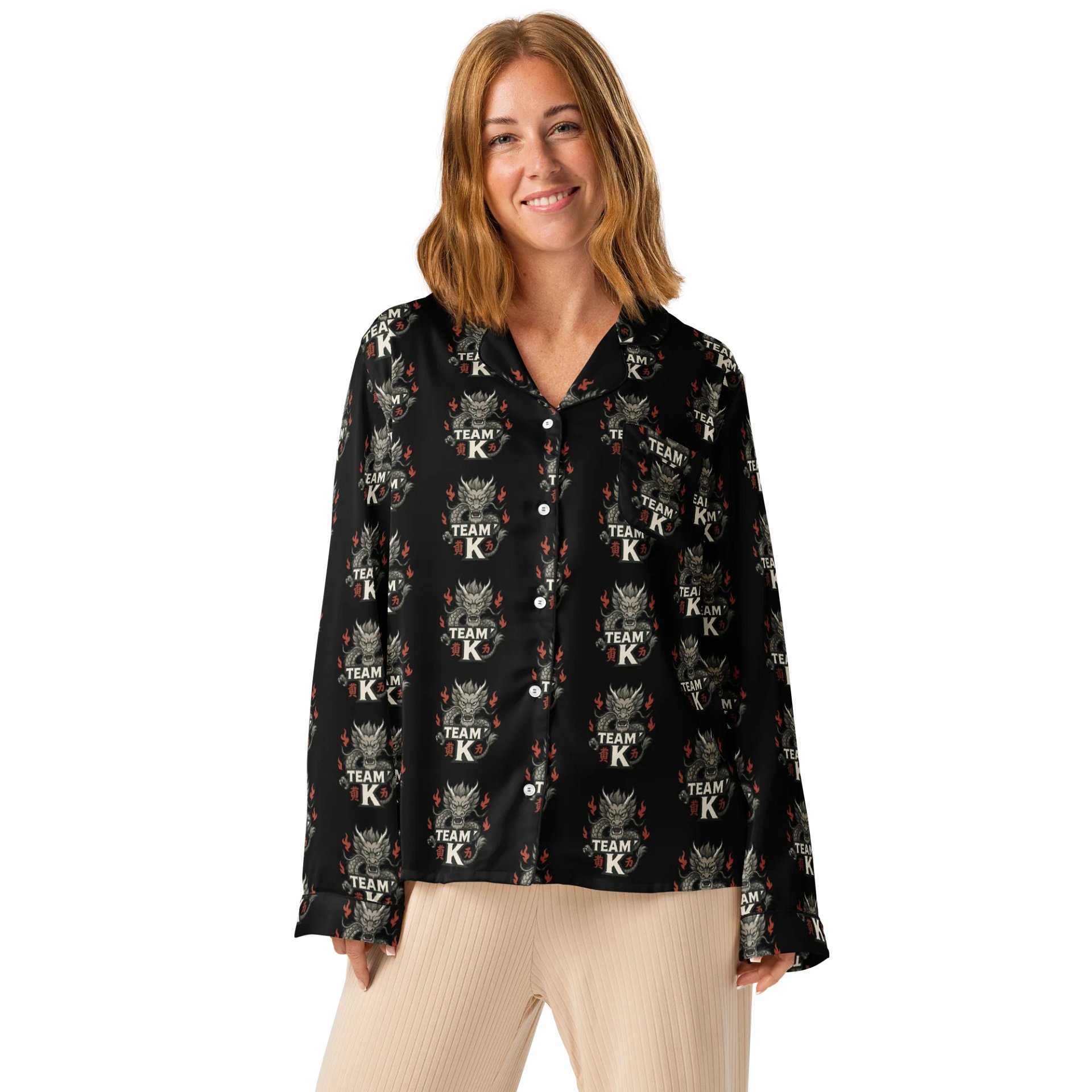 Team K China Women's Long Sleeve Pajama Top product image (1)