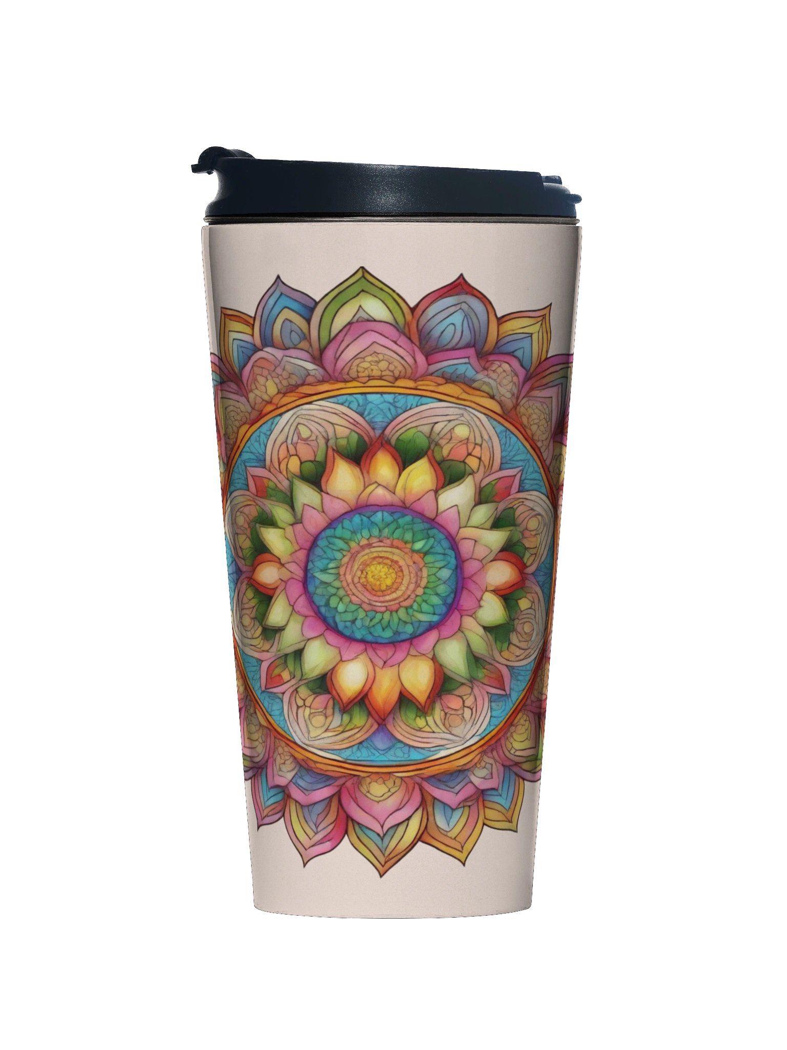Golden Bloom Mandala - Stainless Steel Travel Mug product image (1)