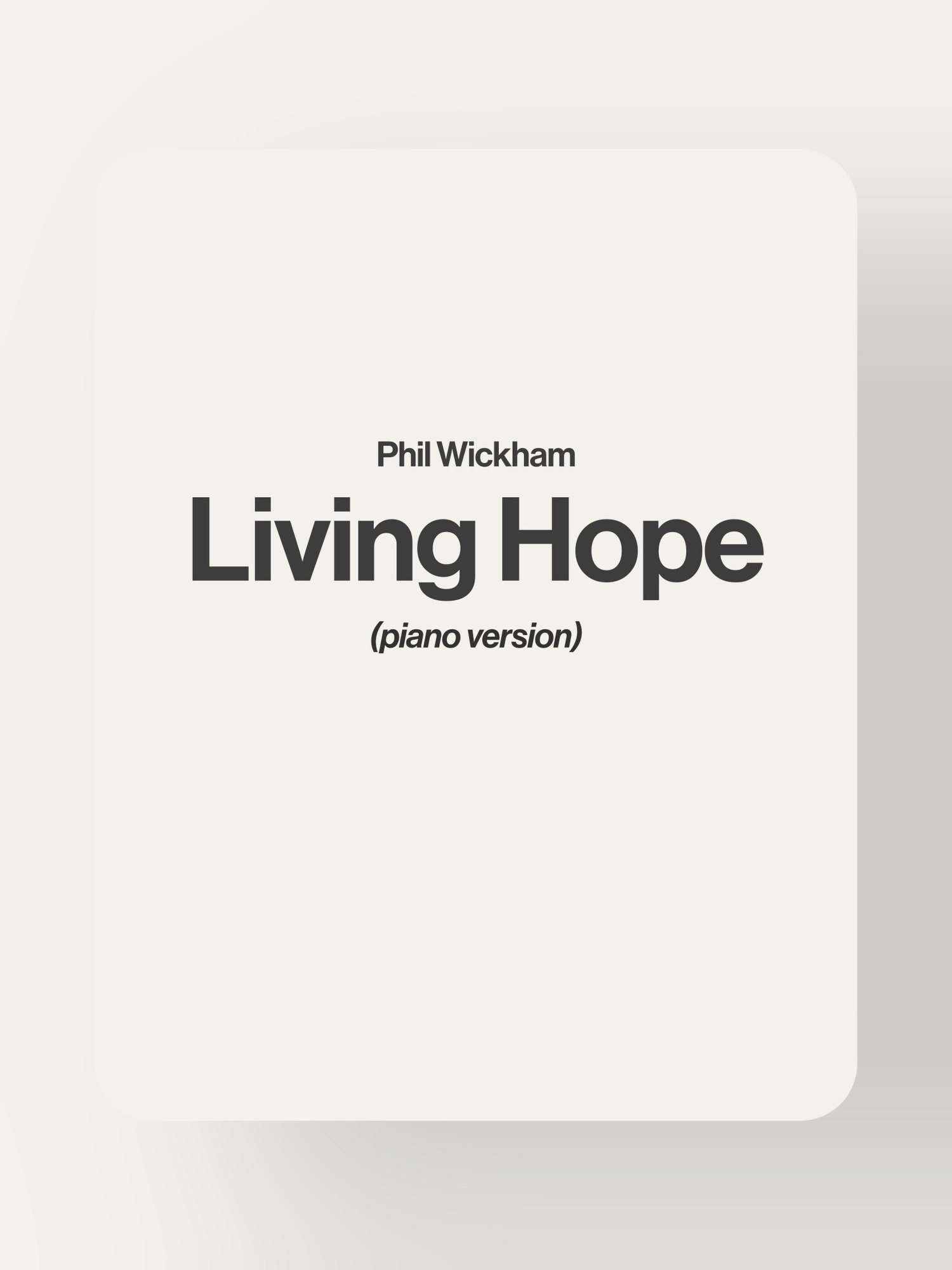 Living Hope - Phil Wickham product image (1)