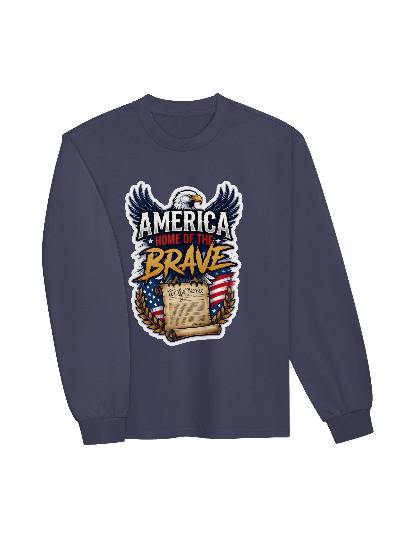 America Brave Patriotic Eagle Long Sleeve product image (7)