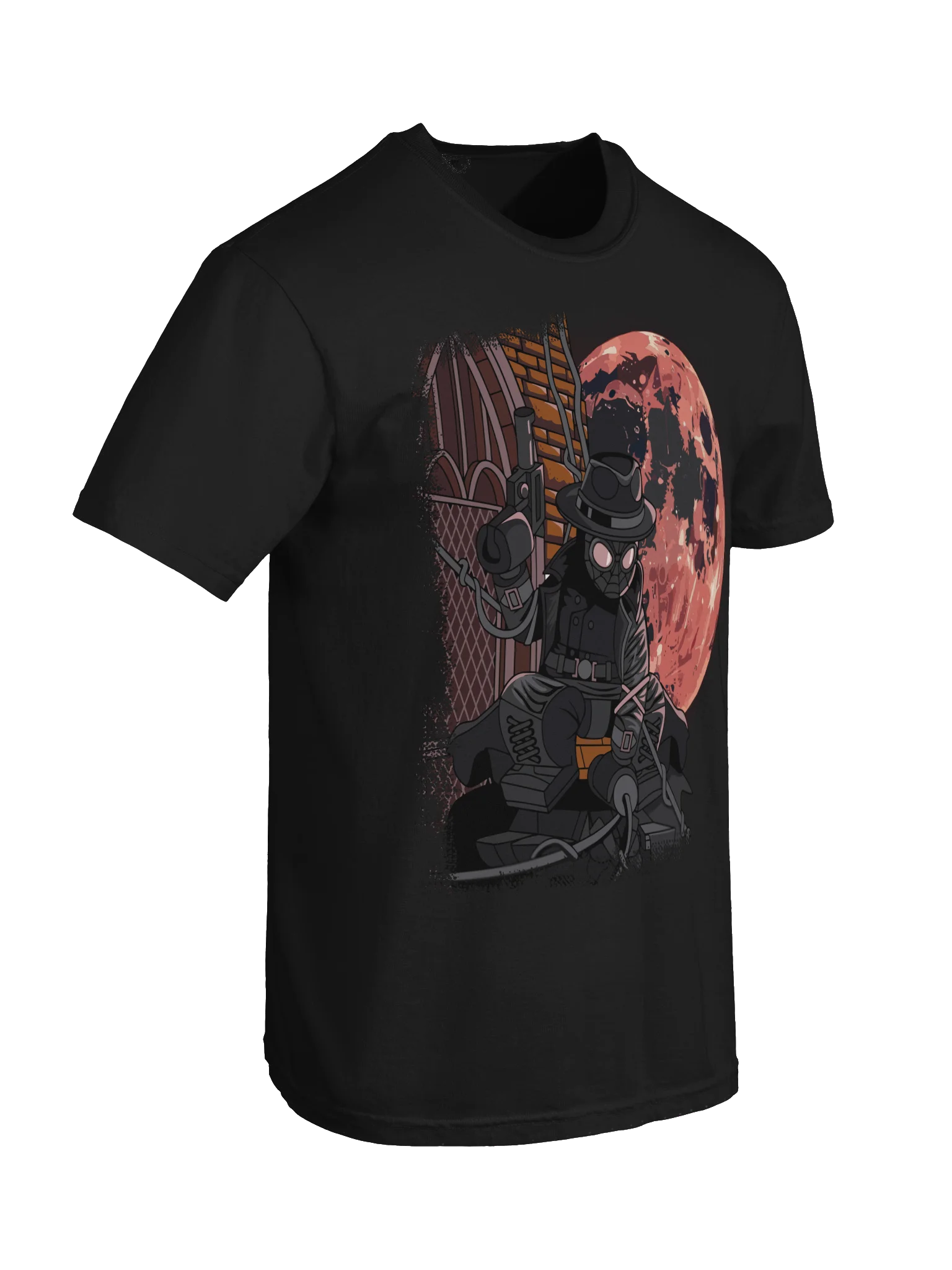 Noir Spider Bloody Moon Black T-Shirt product image (2)