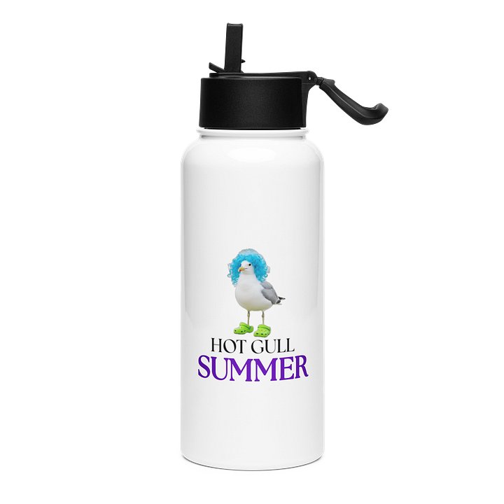 Hot Gull Summer Stainless Steel Water Bottle w/ Straw product image (1)