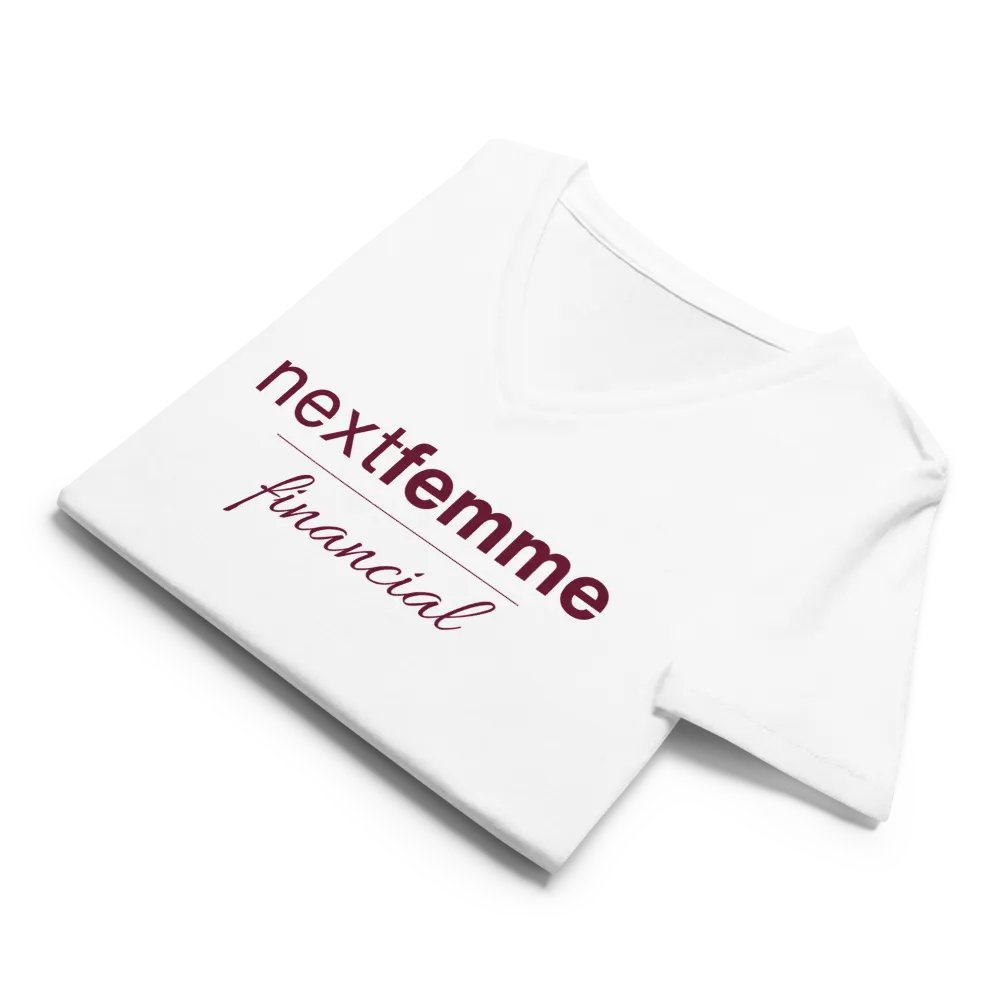 Relaxed V-Neck Tee with Maroon Logotype product image (10)