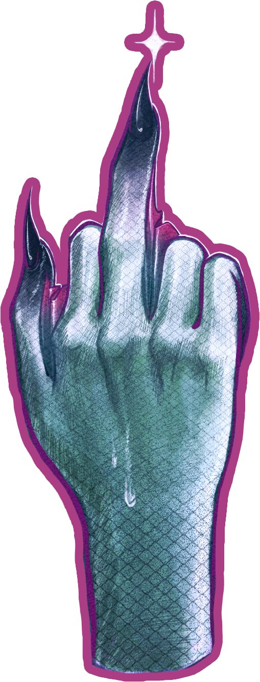 Mermaid Middle Finger Sticker product image (1)
