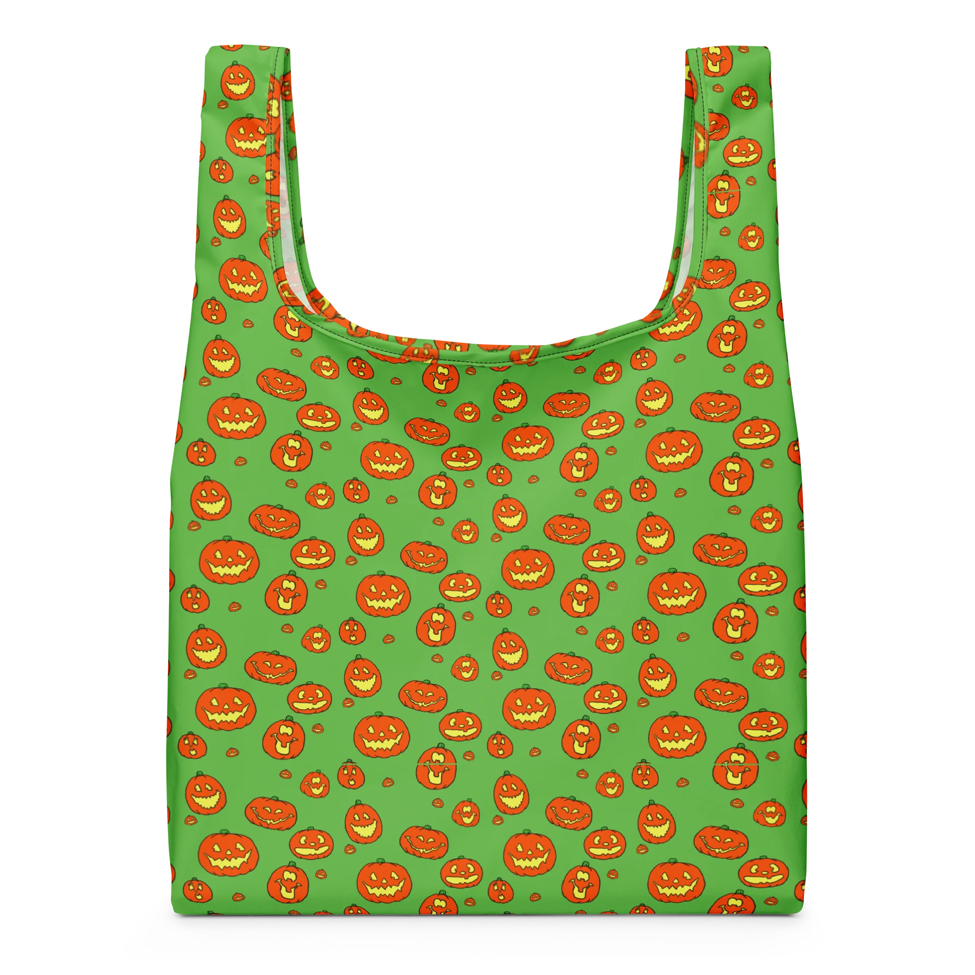 Vintage Pumpkin Reusable Shopping Bag - Green product image (3)