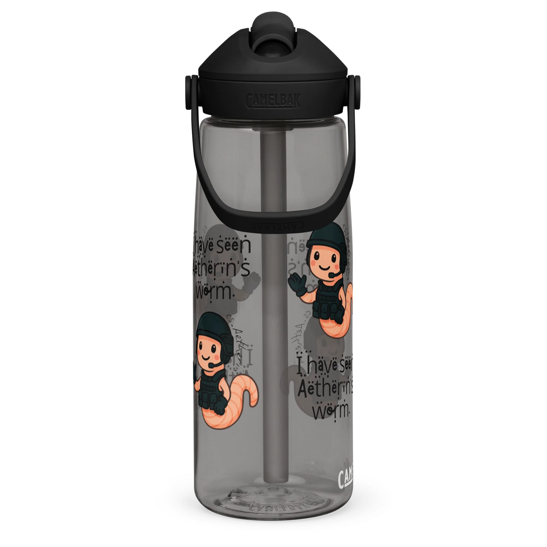 Tactical Worm Flip Straw Water Bottle product image (15)