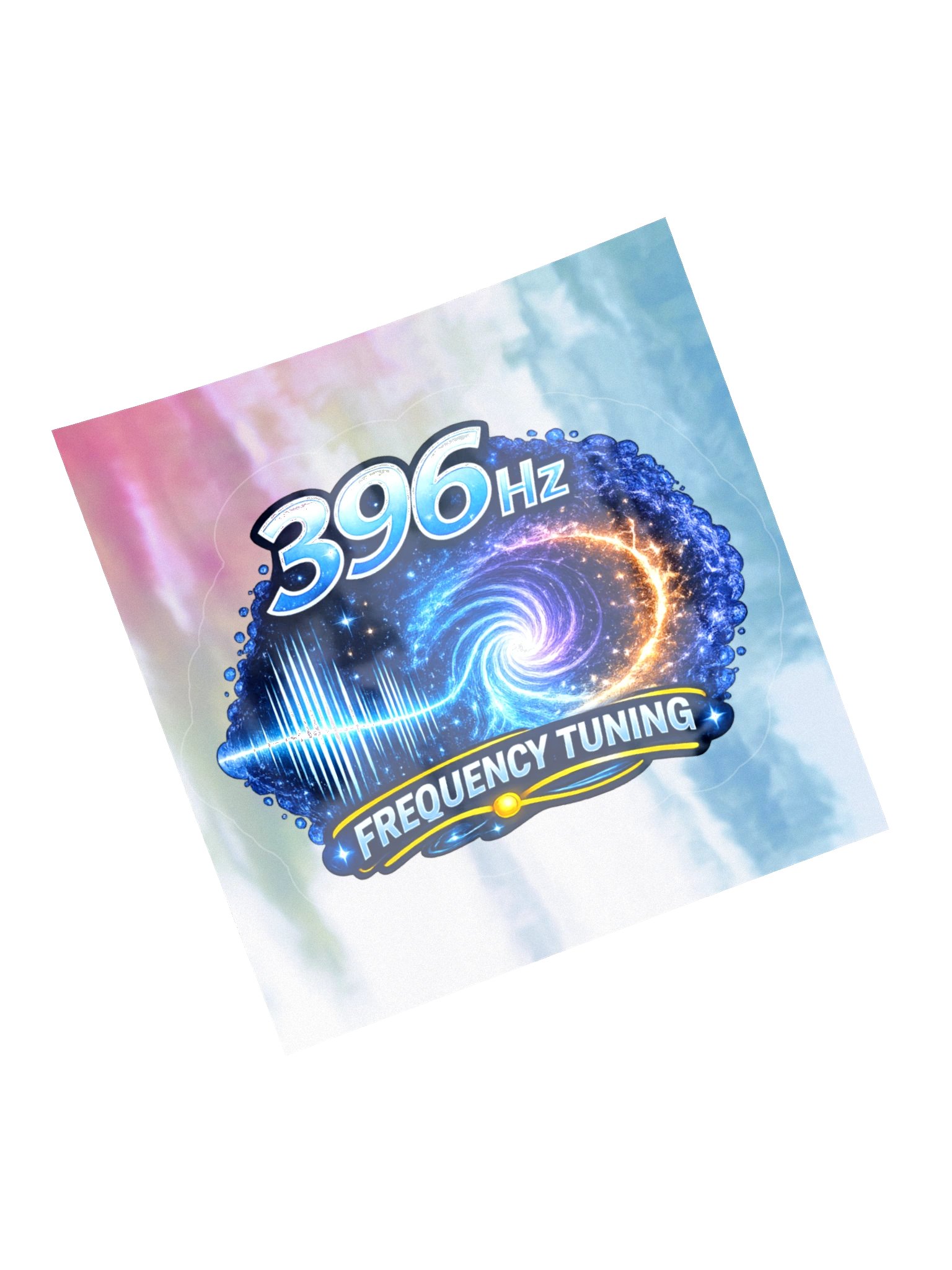 396 Hz Frequency Sticker on Holographic backing product image (14)