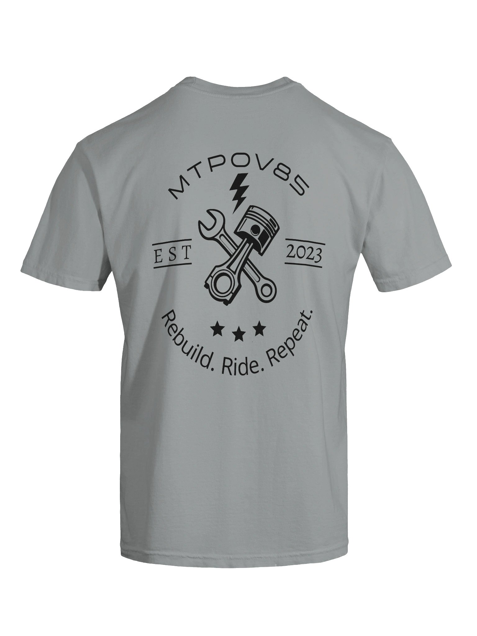 Rebuild. Ride. Repeat. Style 1, Grey T-Shirt product image (9)