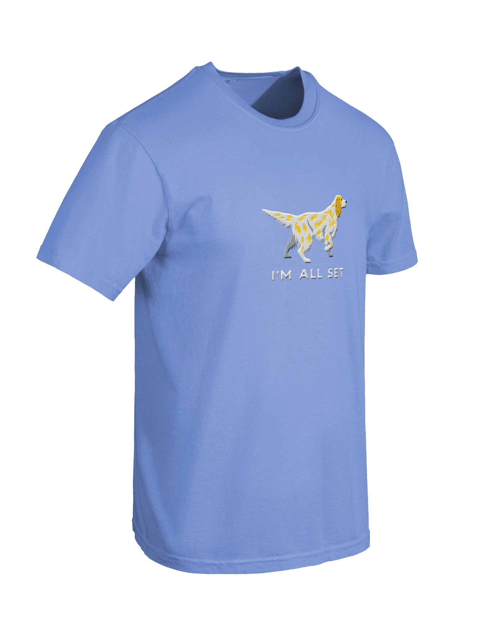 I'm All Set T-Shirt(Embroidered) of an English Setter(Lemon Belton) product image (11)