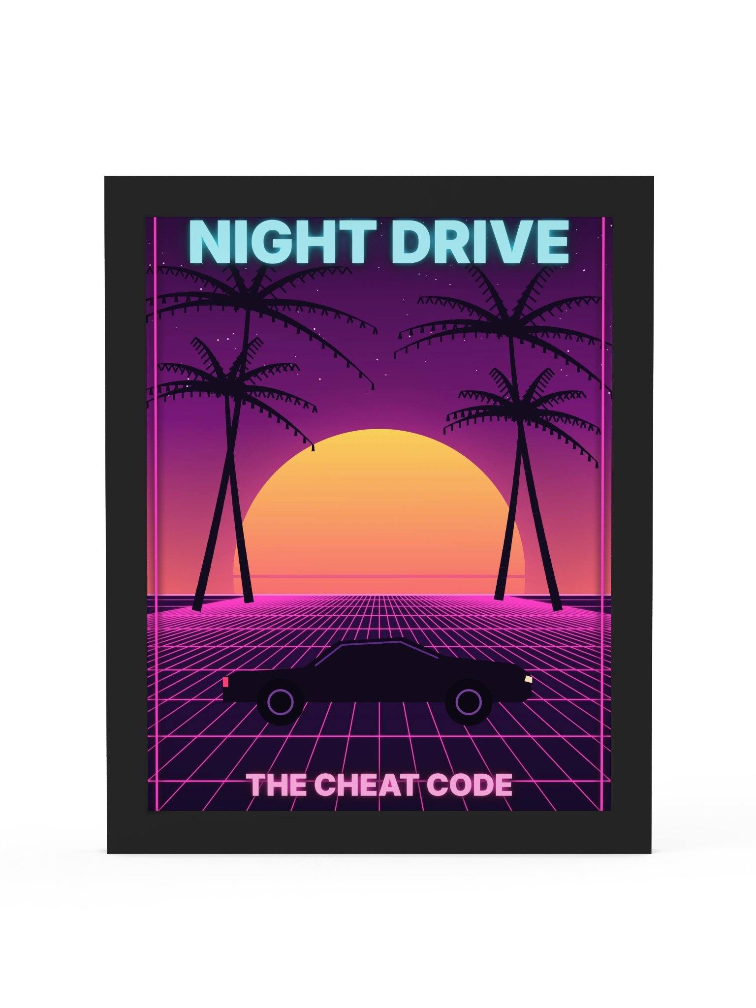 Night Drive – Neon Framed Poster product image (1)