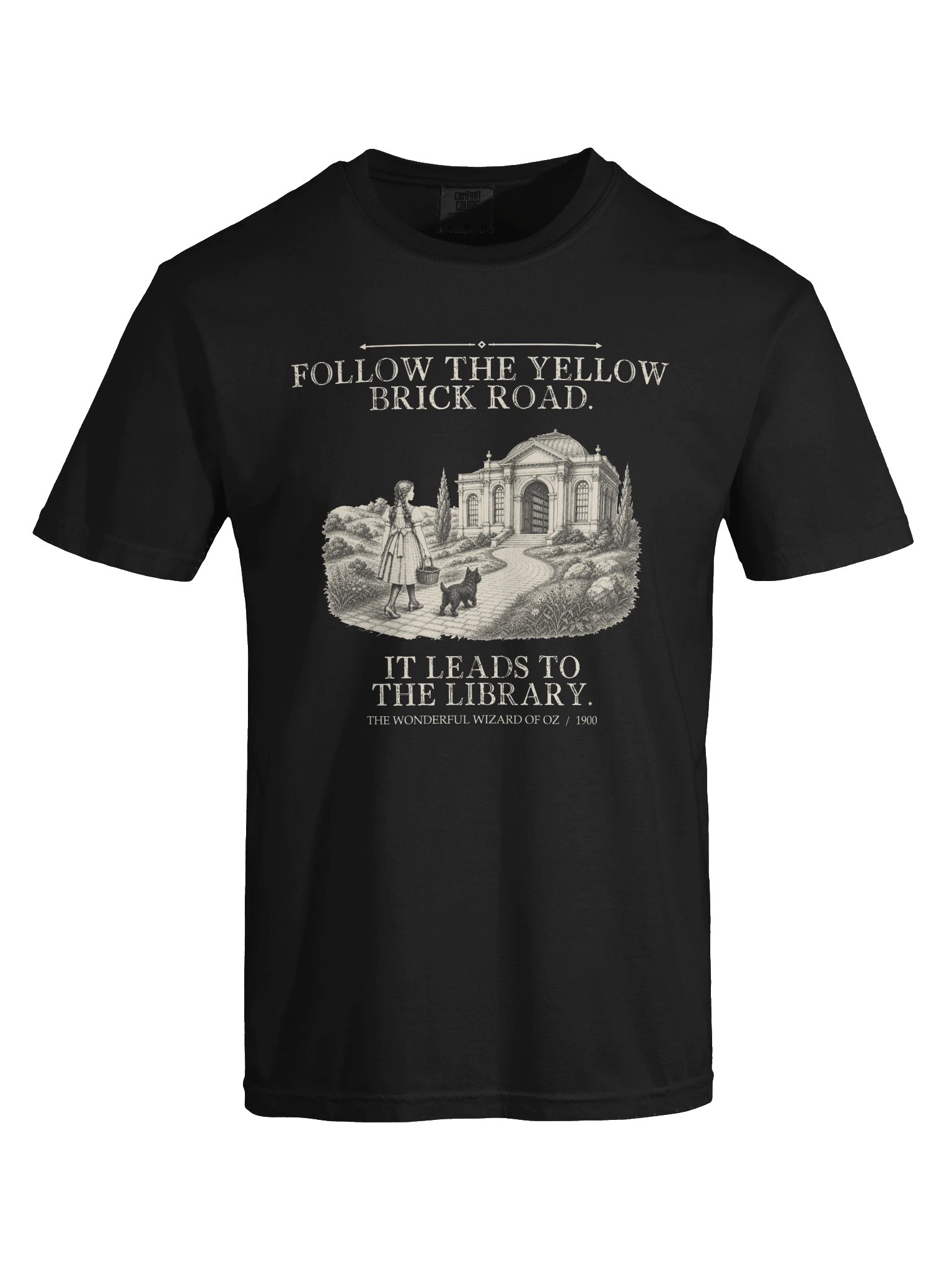 Follow Yellow Brick Road Leads Library -- The Wonderful Wizard of Oz Tee (Dark) product image (25)