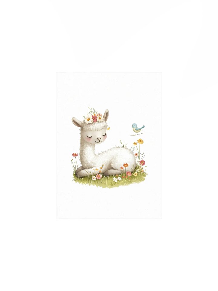 Sleeping Llama Farmhouse Nursery Print product image (2)