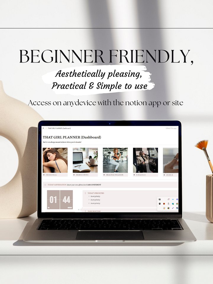 Ultimate That Girl | All in One Dream Life Digital Planner | Notion Template product image (2)