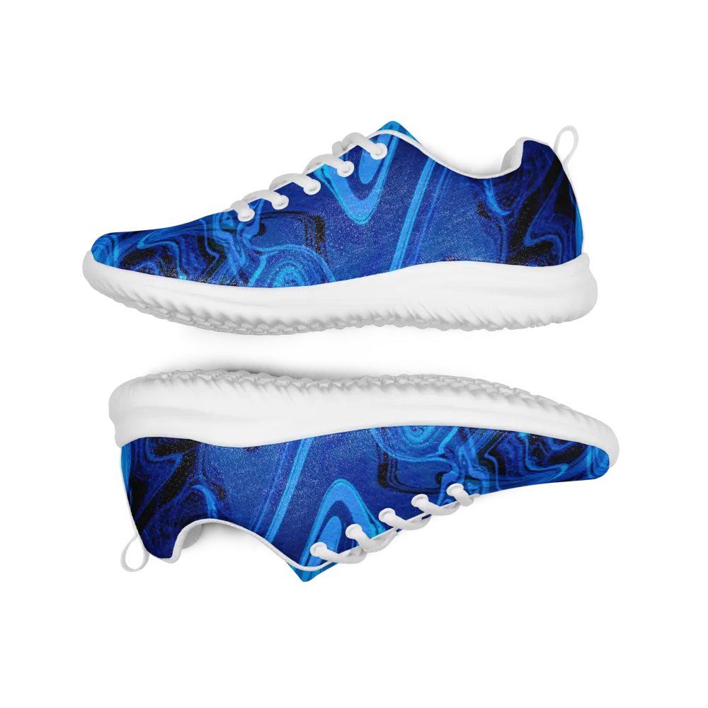Marbled Blue and Black Women's Athletic Shoes product image (9)