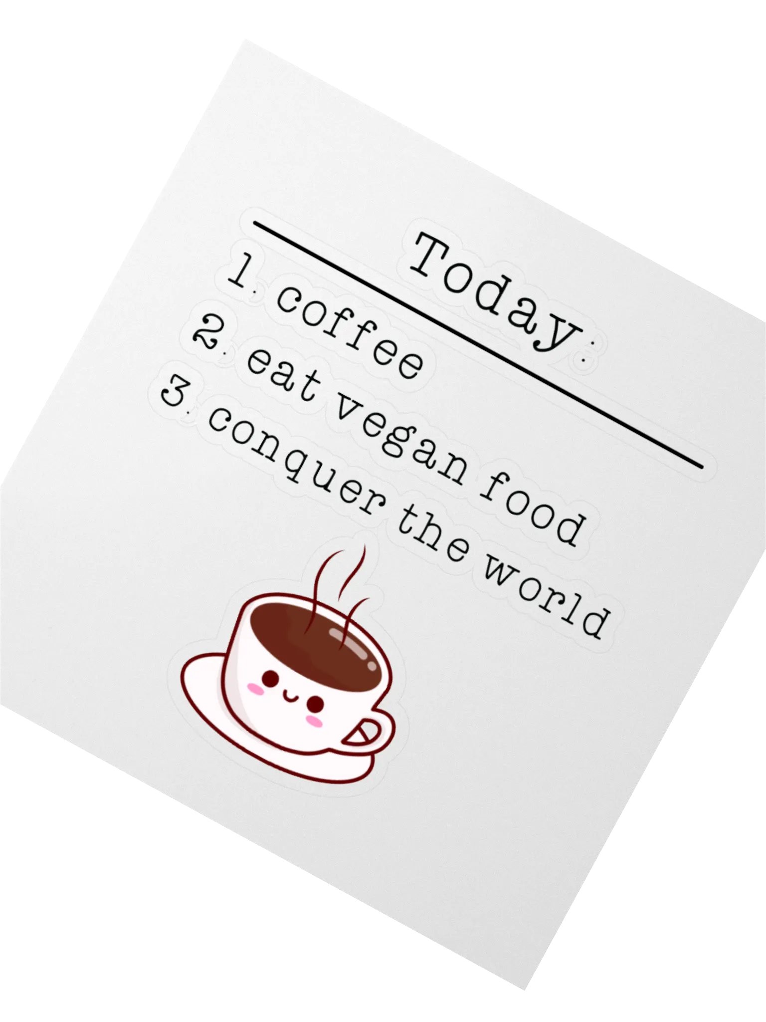 “Vegan Conquers the World” Fun Sticker product image (2)