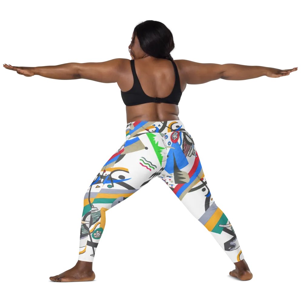 Abstract Lithographic Pattern Design Leggings with pockets - V4 product image (4)