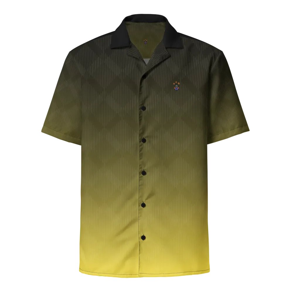 Black and Gold Blessed by God Button-up Shirt product image (2)