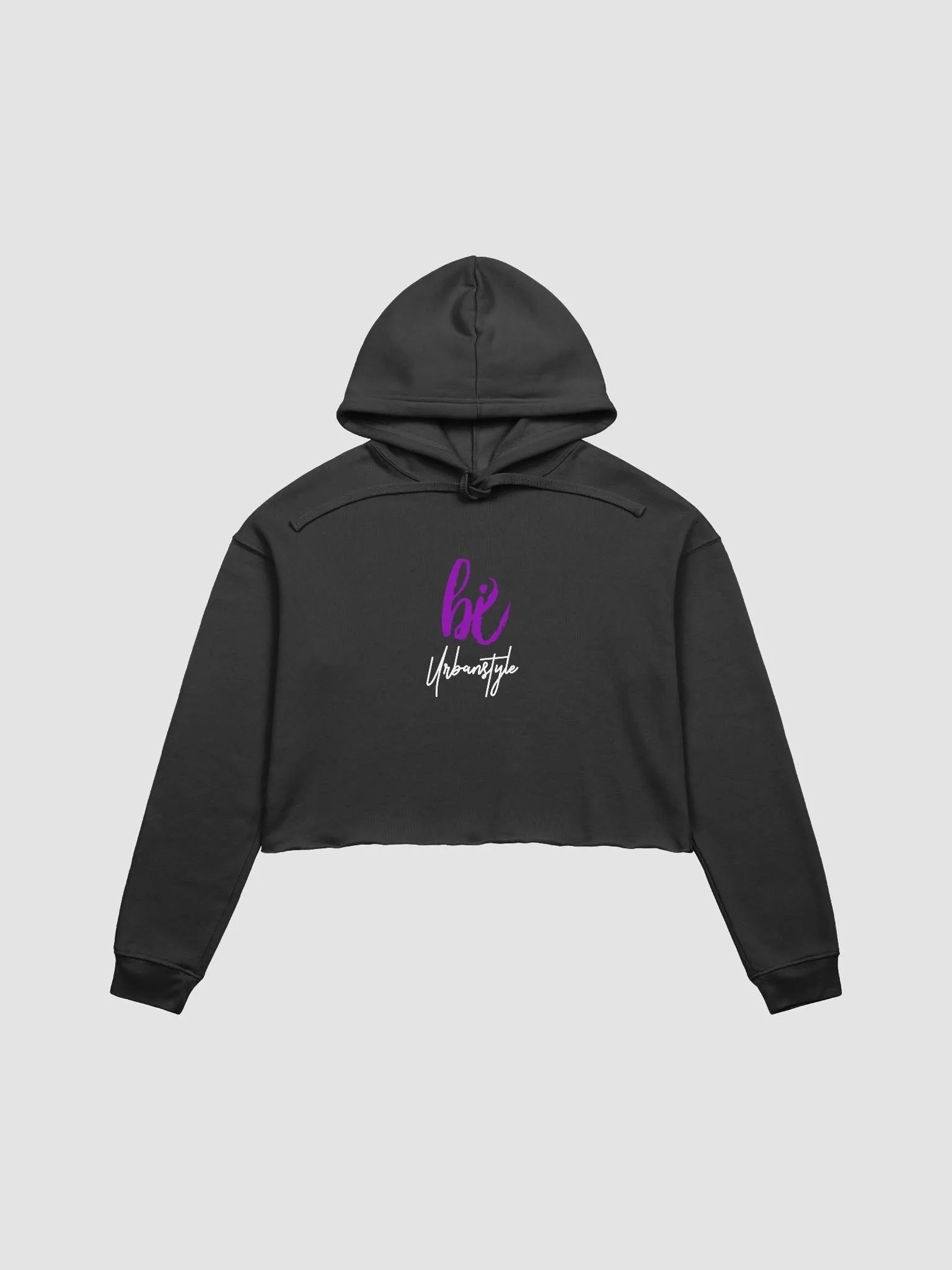 Bi Logo Purple Crop Hoodie product image (3)