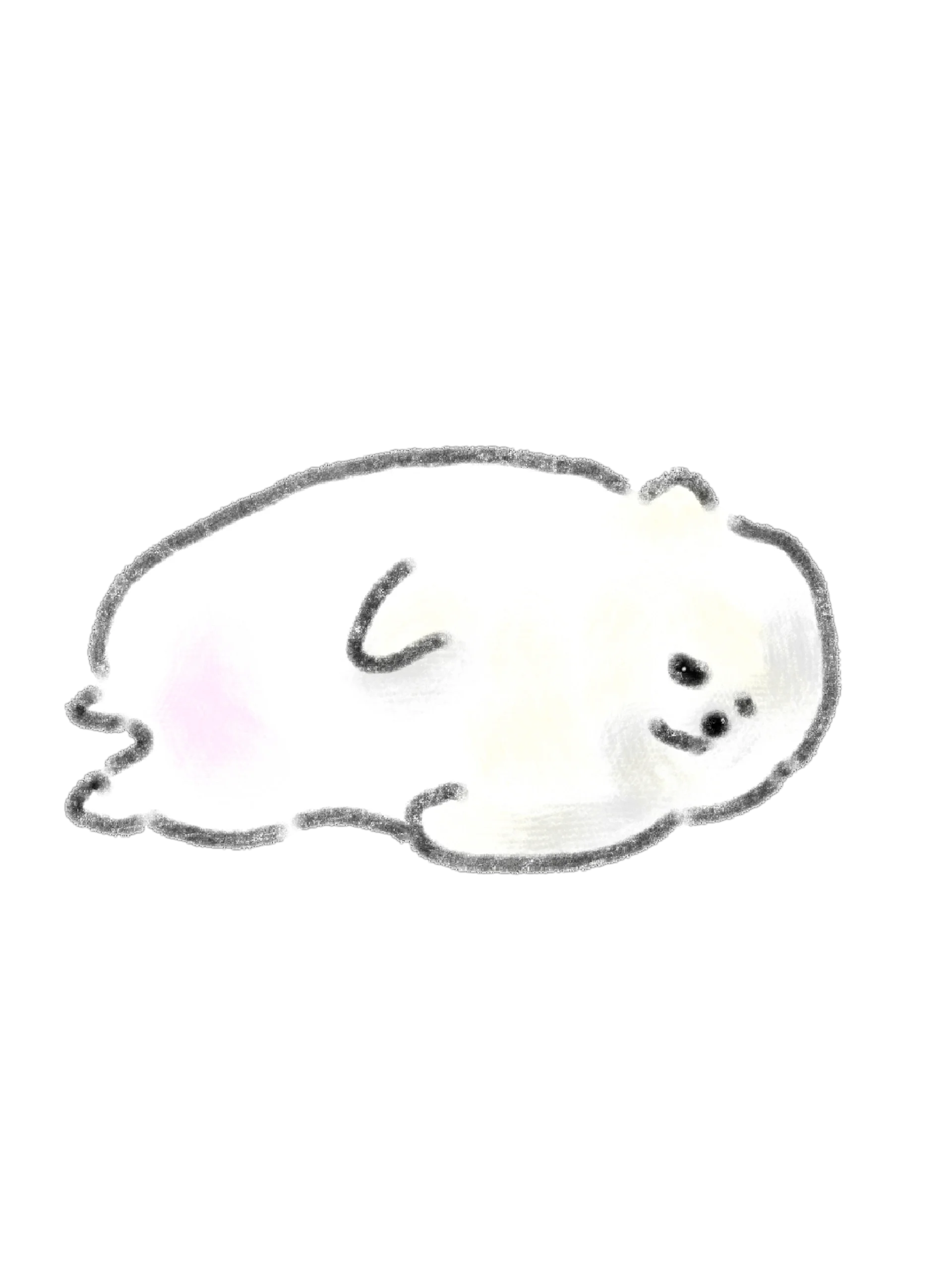 15 Hand-Drawn White Dog PNG Clipart Bundle product image (12)