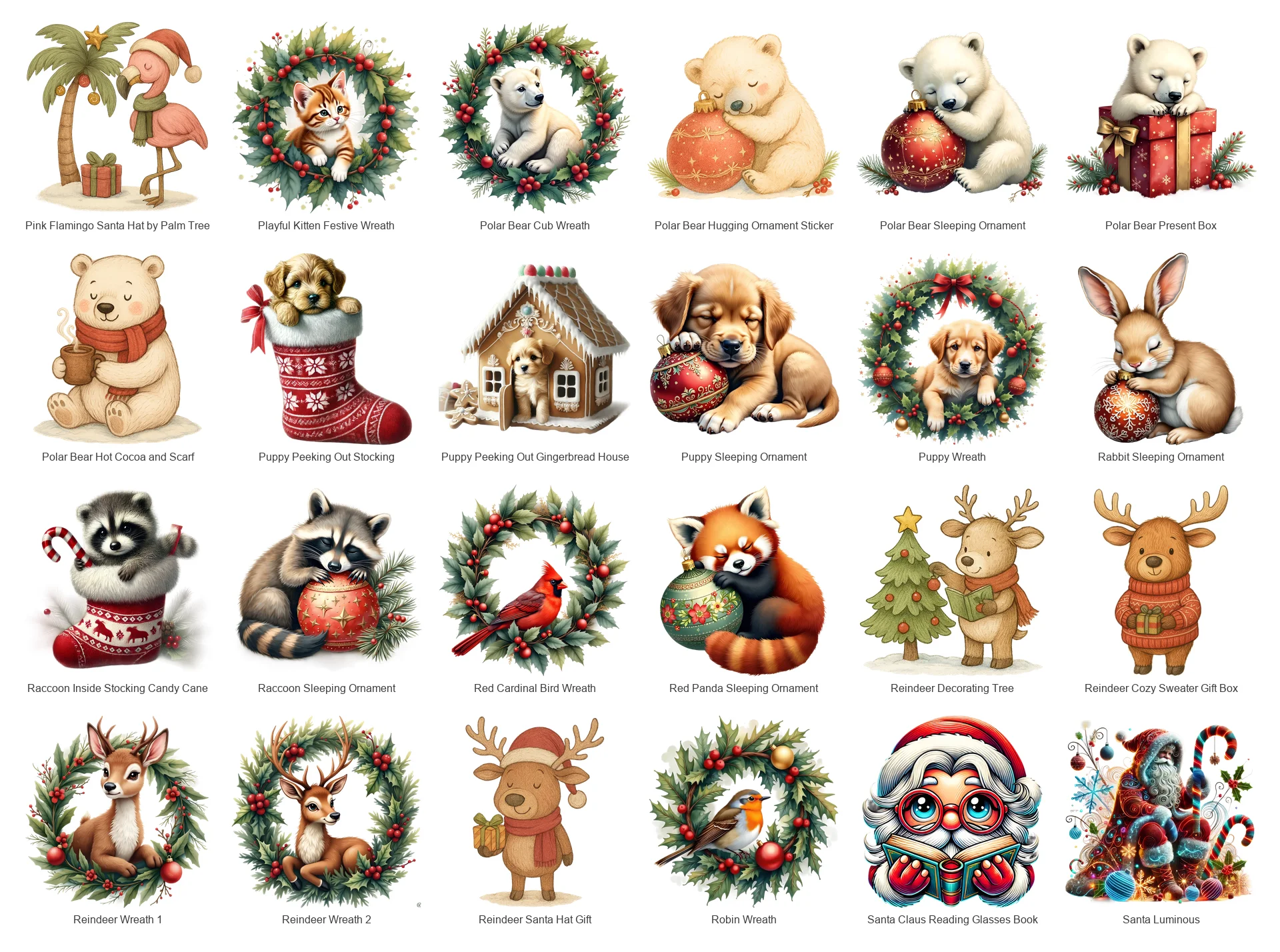 Christmas PNG Bundle | 118 Designs | Commercial Use | Sublimation Clipart product image (5)