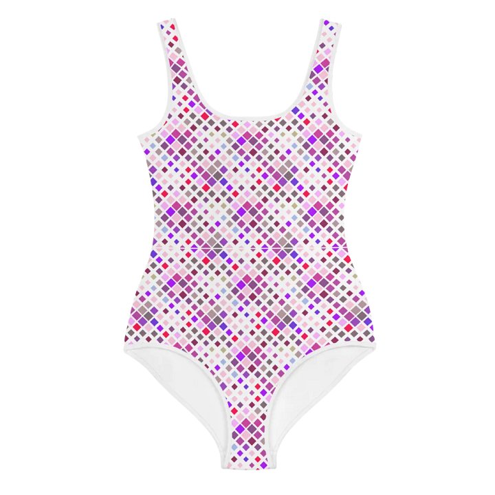 Colorful Square Patterns Youth Swimsuit - Ver 2 product image (1)