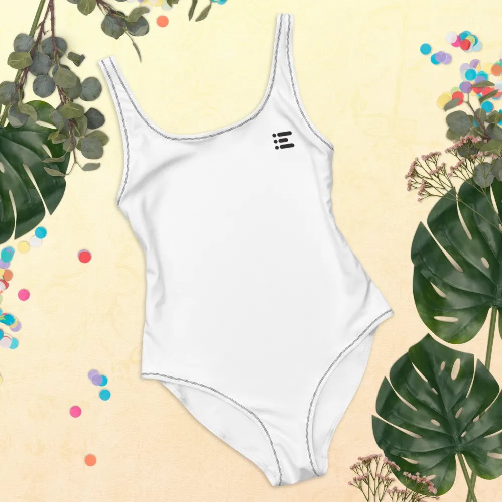 All-Over Print One-Piece Swimsuit w/ Left Logo product image (9)