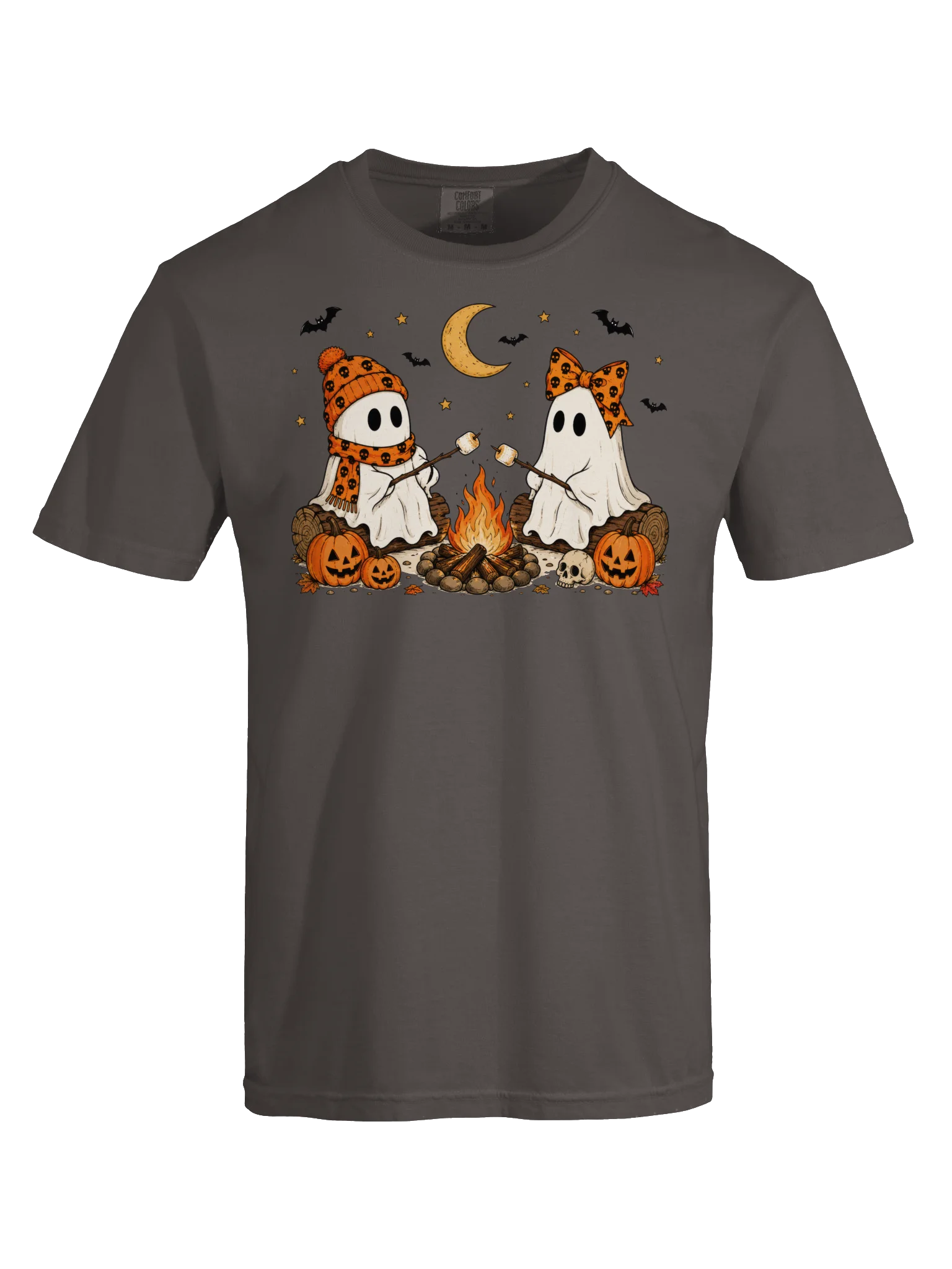 Ghost Campfire Halloween T-Shirt | Comfort Colors 1717 Spooky Season Tee product image (5)