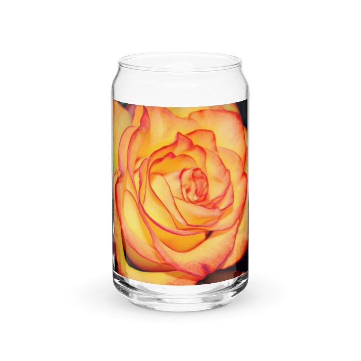 Bright Orange Rose Can Shaped Glass product image (2)