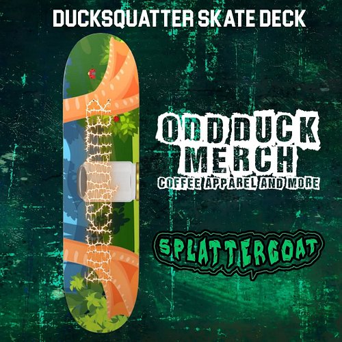 There is only ONE WEEK LEFT to get this sick ass DUCKSQUATTER Skate Deck! This one was one of our first designs on a shirt wh...