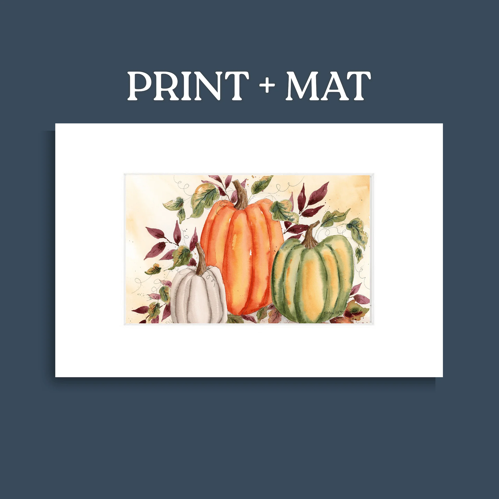 Fall Pumpkin Watercolor Print - Autumn Gathering product image (10)