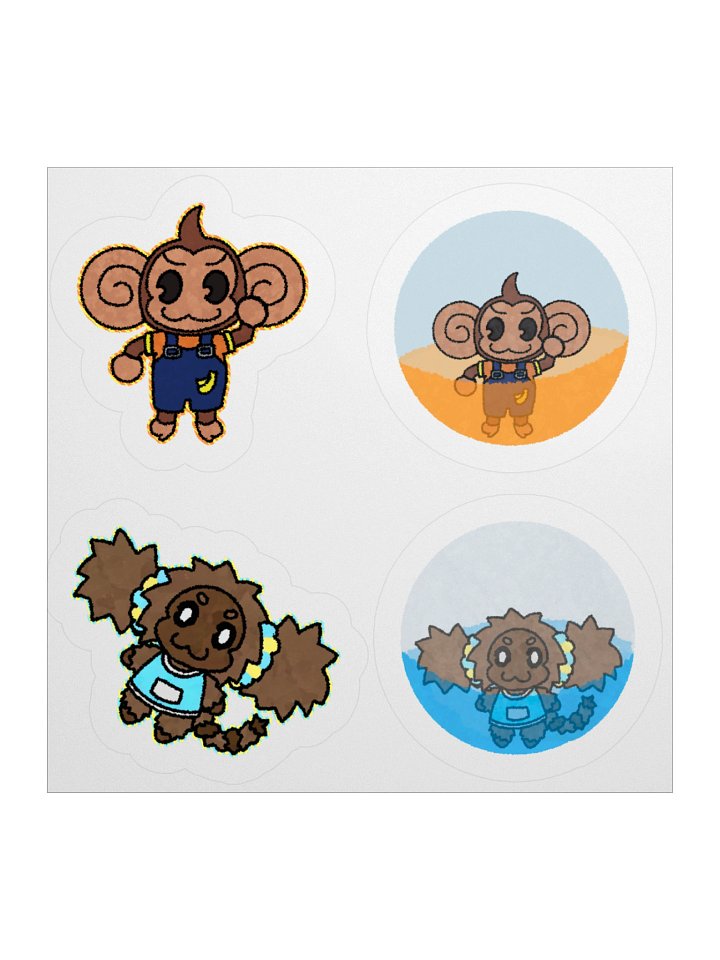 SILLY MONKEY STICKERS!! product image (1)