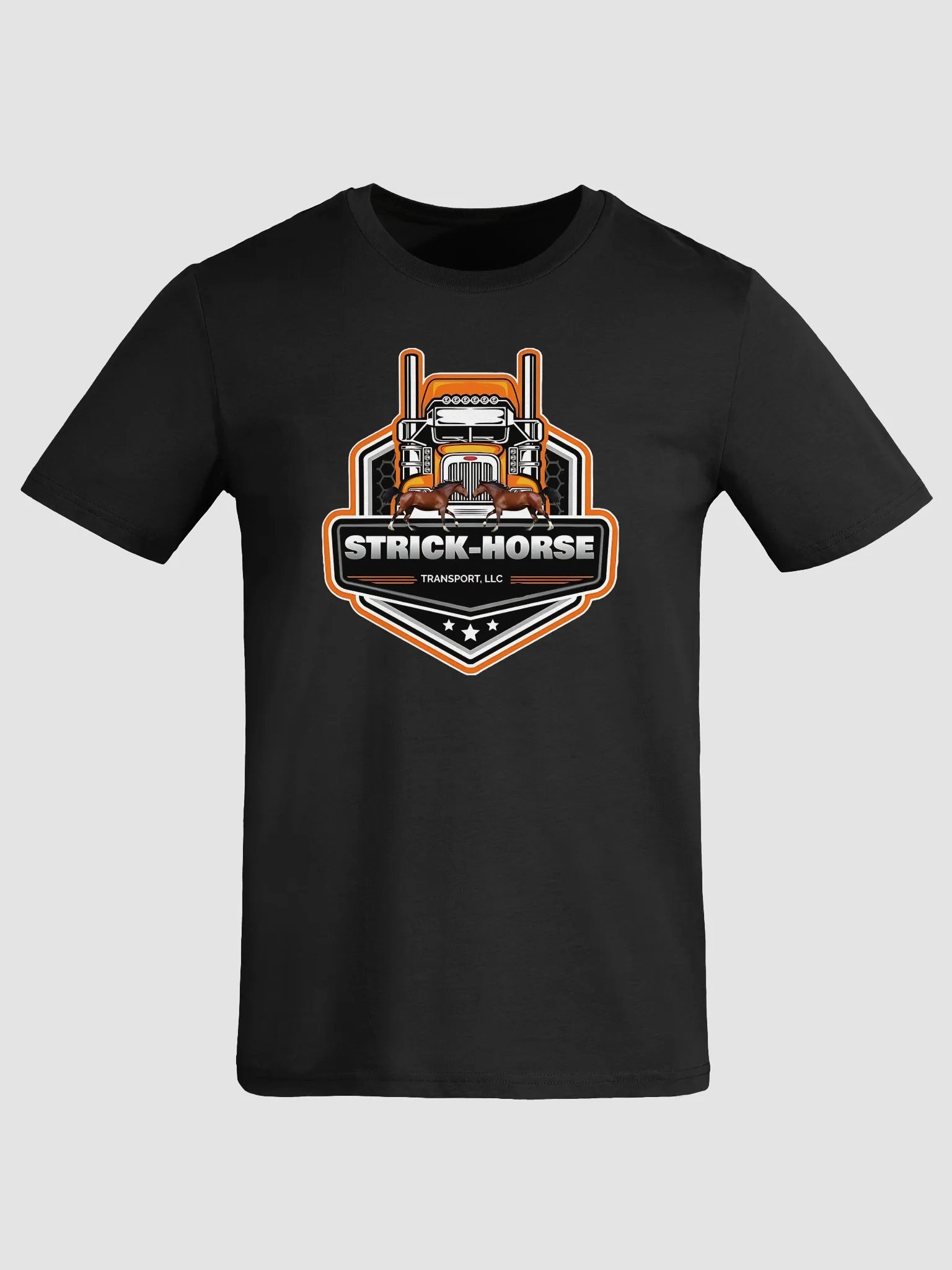 Strick-Horse Transport Logo Truck T-Shirt product image (5)