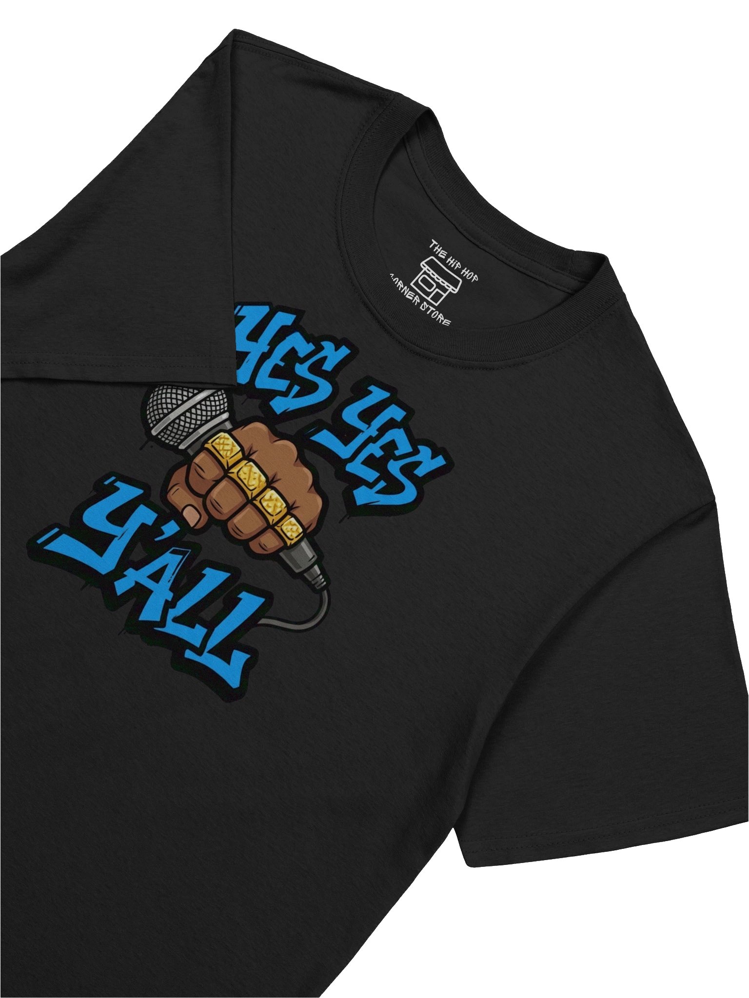 Yes Yes Y’all Hip Hop Microphone T‑Shirt – Retro Graffiti Rap Tee product image (1)