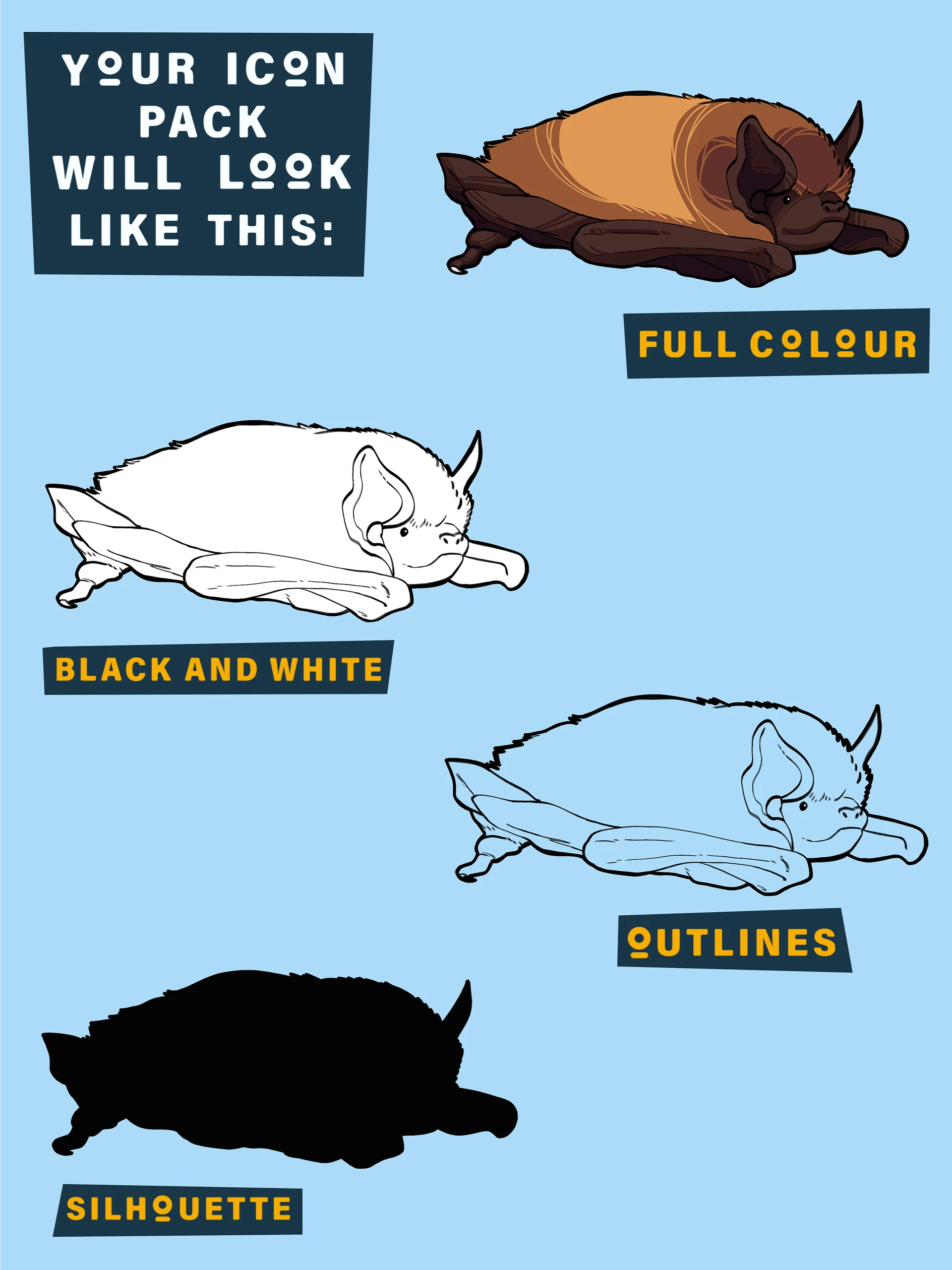 Bats of the United Kingdom - Icon Pack product image (6)