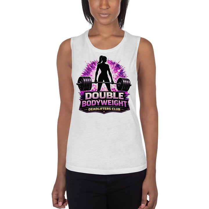 Double bodyweight deadlift female tank product image (1)