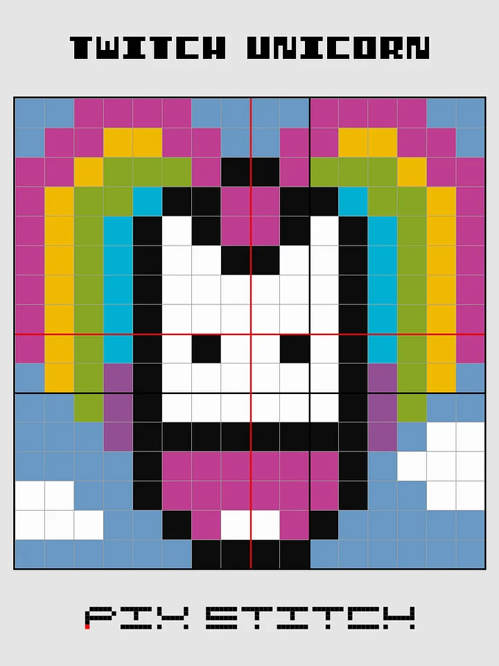 Twitch Unicorn Pixel Art product image (2)